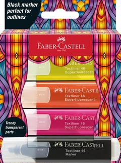 Faber-Castell Glassy korostuskynä 4 värin lajitelma