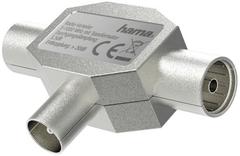 Hama Antennihaaroitin, Coax uros - 2 x Coax naaras, metalli