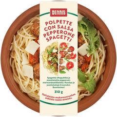 Dennis polpette con salsa pepperone spagetti 310g