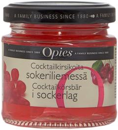 Opie's cocktailkirsikoita sokeriliemessä 130/70g