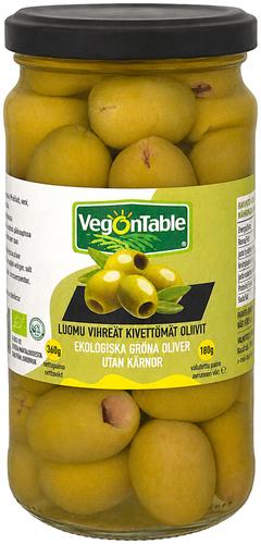 VegOnTable vihreä kivetön oliivi luomu 360/180g