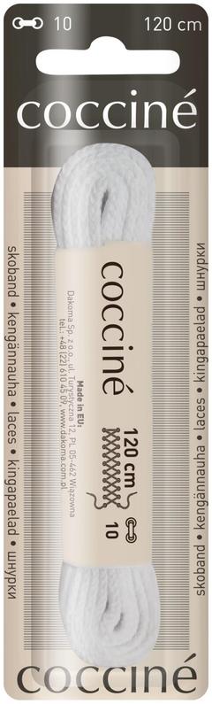 Coccine kengännauha 120 cm, valkoinen