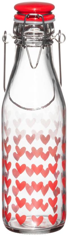 Marjukka Lasipullo patenttikorkilla sydän 500 ml