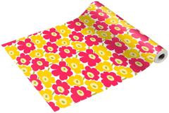 Marimekko Mini Unikko punakeltainen kaitaliina 1kpl/0,4x4,8m