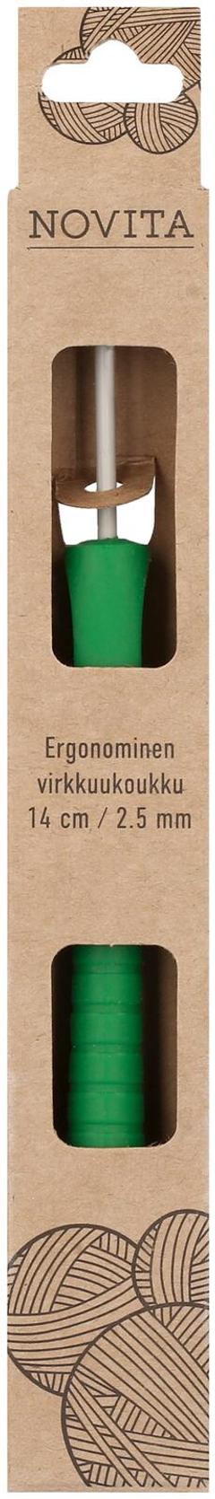 Novita Ergonominen Virkkuukoukku 14 cm 2,5 mm