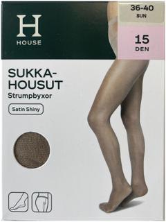 House sukkahousut Satin Shiny 15 den Sun, koko 36-40