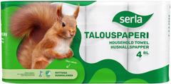 Serla talouspaperi 4rl valkoinen