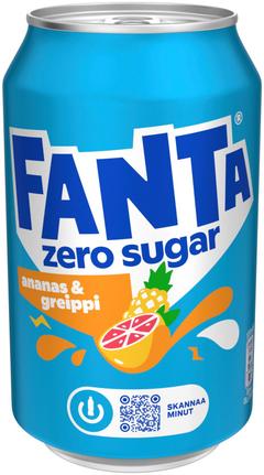 Fanta Ananas & Greippi Zero virvoitusjuoma tölkki 0,33 L