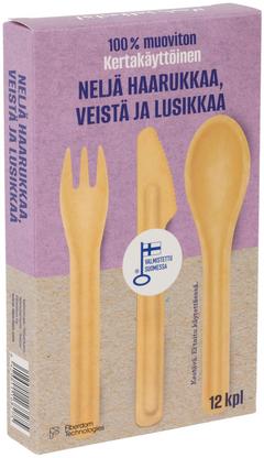 Fiberdom Neljä haarukkaa, veistä ja lusikkaa