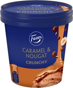 Fazer Caramel & Nougat Crunchy kermajäätelö 280g/425ml