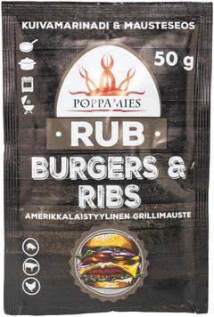 Poppamies Rub Burgers & Ribs mausteseos 50g