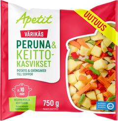 Apetit Värikäs Peruna & keittokasvikset pakaste 750g