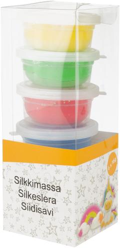 Silkkimassa 6 kpl glittervärit