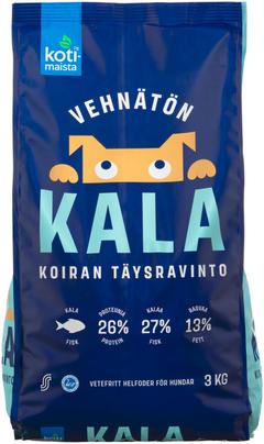 Kotimaista Vehnätön koiran täysravinto kala 3 kg