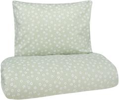 Xtra pussilakanasetti Daisy 150x210 cm vihreä-valkoinen