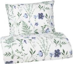 Xtra pussilakanasetti Wild Flowers 150x210 cm vaaleansininen