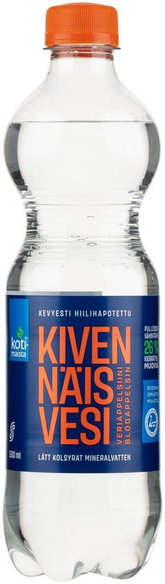 Kotimaista hiilihapotettu Kivennäisvesi veriappelsiini 500 ml