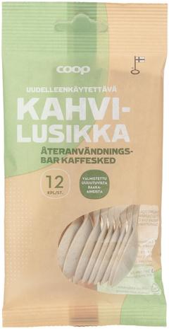 Coop uudelleenkäytettävä kahvilusikka 12 kpl