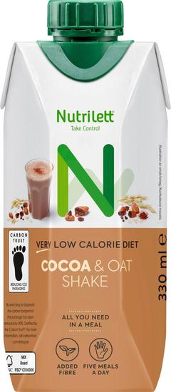 Nutrilett Cocoa & Oat VLCD valmis kaakao&kauramaitopirtelö 330ml