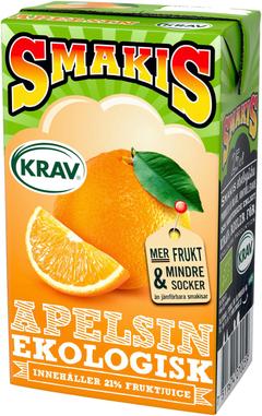 SMAKIS LUOMUHEDELMÄJUOMA APPELSIINI 2,5 DL