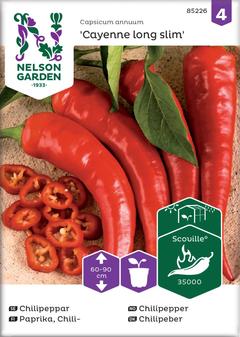 Nelson Garden siemen paprika, chili-, Cayenne Long Slim