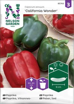 Nelson Garden siemen paprika, vihannes-, California Wonder