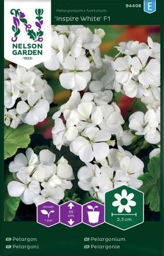 Nelson Garden siemen pelargoni, Inspire White F1