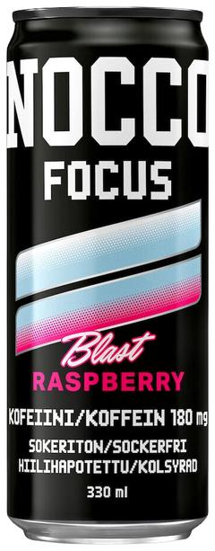 NOCCO FOCUS Raspberry Blast hiilihapotettu energiajuoma 330ml