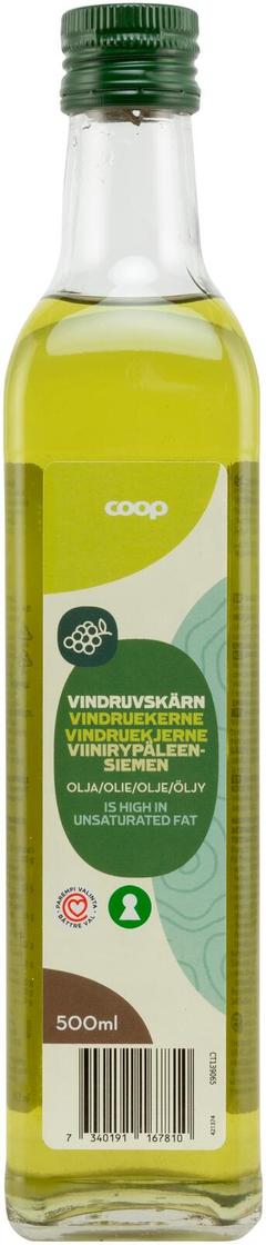 Coop viinirypäleensiemenöljy 500 ml