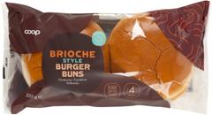 Coop briossi hampurilaissämpylä 4 kpl 300 g