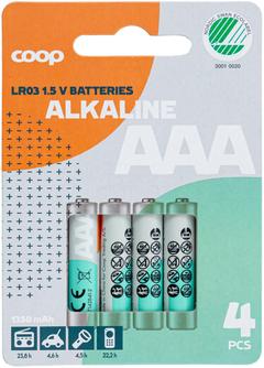 Coop alkaliparisto AAA/LR03/1,5V 4 kpl