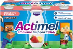 Danone Actimel KIDS juotava jogurtti mansikka-banaani 8x100g
