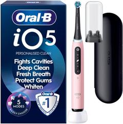 Oral-B iO5 Blush Pink sähköhammasharja +Travel Case+Refill Holder