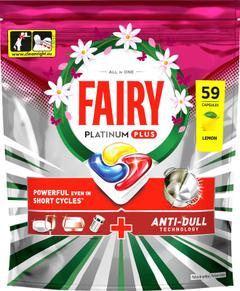 Fairy Platinum Plus Spring All in One Anti-Dull Lemon 59kpl konetiskitabletti