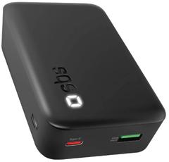 SBS varavirtalähde 20000 Mah Led Usb-A + Usb-C musta
