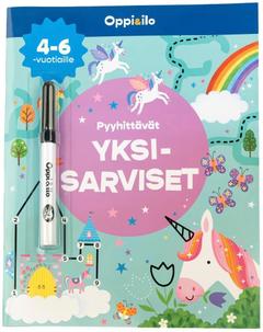Oppi&ilo Pyyhittävät Yksisarviset -puuhakirja 4-6 v