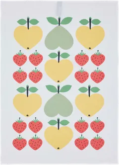 Finlayson keittiöpyyhe Sydänhedelmät 2 kpl 50x70 cm, valko-vihreä-keltainen - 2
