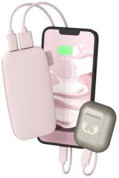 Fresh 'n Rebel Varavirtalähde 6000 mAh USB-C -liitännällä, Fast Charging, Smokey Pink - 4