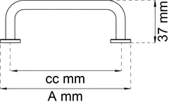 Habo kalustevedin Lilly c/c 96 mm musta - 2