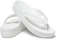 Crocs naisten sandaali Baya Platform Flip - WHITE - 1