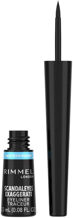 Rimmel 2,5ml Scandaleyes Waterproof Liquid Eyeliner 003 Black nestemäinen silmänrajausväri - 1