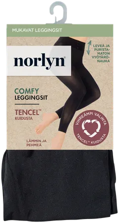 Norlyn Comfy Tencel leggingsit - BLACK - 1