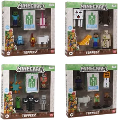 Minecraft hahmo 3D 6 cm 6 kpl deluxe - 1