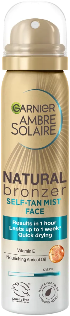 Garnier Ambre Solaire Natural Bronzer itseruskettava suihke kasvoille 75ml - 1