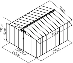 Fornorth pihavarasto, 8.84m2 - 10