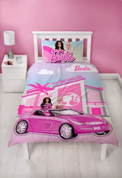 Barbie Lasten pussilakanasetti 150x210+50x60, pinkki - 4