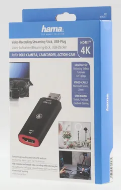 Hama Videokaappari, Recording/Streaming Stick, HDMI™ - USB, 4K - 6