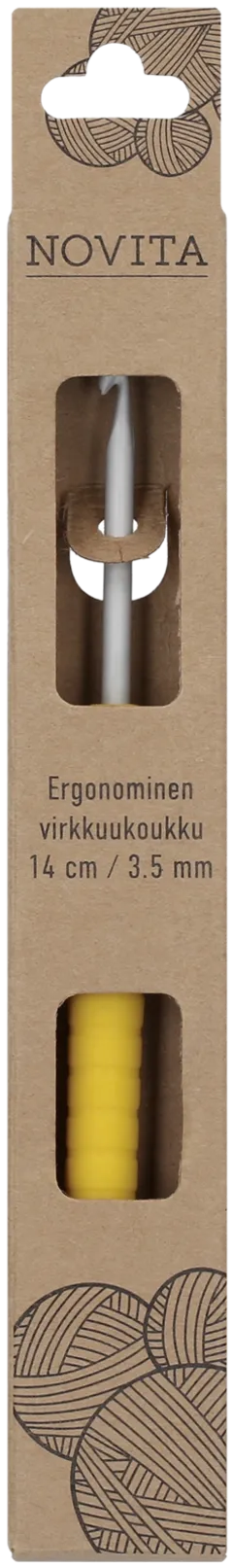 Novita Ergonominen Virkkuukoukku 14 cm 3,5 mm - 1