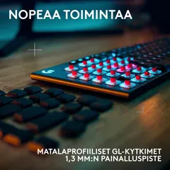 Logitech g915 x lightspeed langaton pelinäppäimistö tactile musta - 7