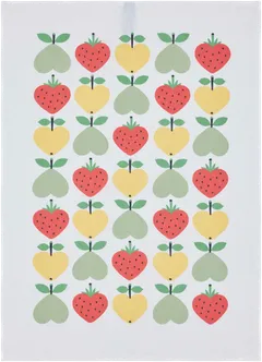 Finlayson keittiöpyyhe Sydänhedelmät 2 kpl 50x70 cm, valko-vihreä-keltainen - 4